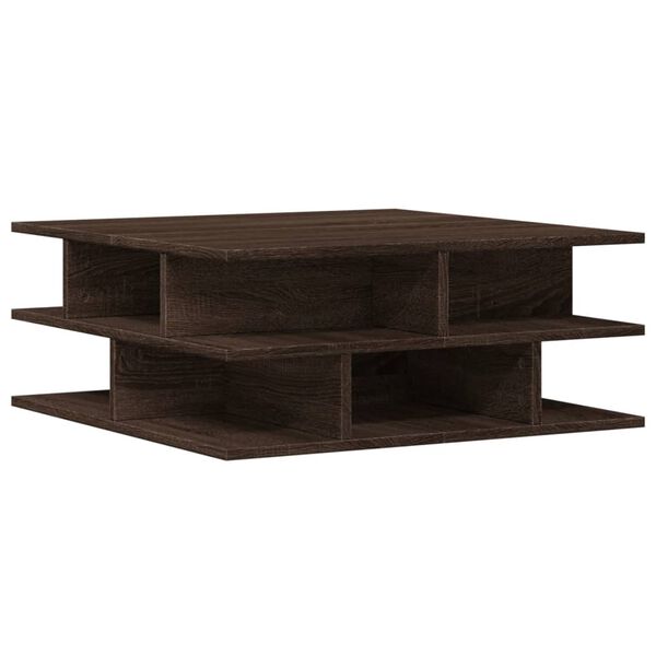 vidaXL Table basse ch&ecirc;ne marron 70x70x29 cm bois d'ing&eacute;nierie