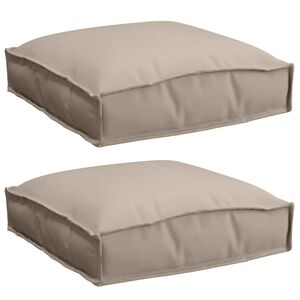 vidaXL Coussin 2 pc Tissu Oxford Taupe 40 x 40 x 8 cm