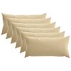 vidaXL Housse de coussin 6 pcs HEERLEN Beige 40 x 70 cm Polyester