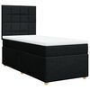 vidaXL Sommier &agrave; lattes de lit avec matelas Noir 90x200 cm Tissu