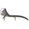 vidaXL Chaise longue et coussin gris clair 55x199x50 cm r&eacute;sine tress&eacute;e