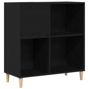 vidaXL Meuble &agrave; vinyles Ch&ecirc;ne noir 84,5 x 38 x 89 cm Bois d'ing&eacute;nierie