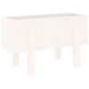 vidaXL Jardini&egrave;re blanc 62x30x38 cm bois massif de pin