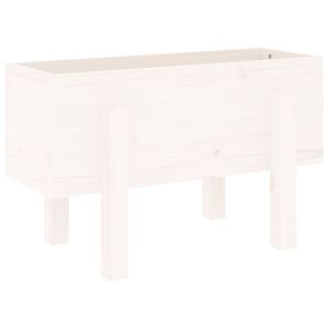 vidaXL Jardini&egrave;re blanc 62x30x38 cm bois massif de pin