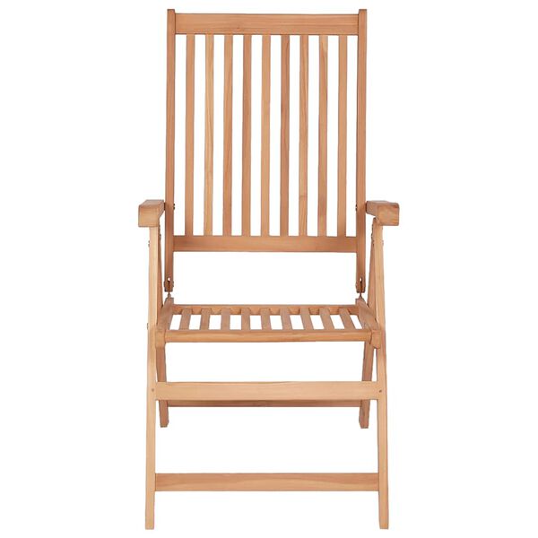 vidaXL Chaises inclinables de jardin lot de 2 Bois de teck solide