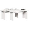 vidaXL Table basse 2 pcs Blanc Bois massif en pin