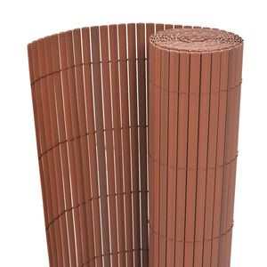 vidaXL Cl&ocirc;ture de jardin Double face PVC 90 x 300 cm Marron