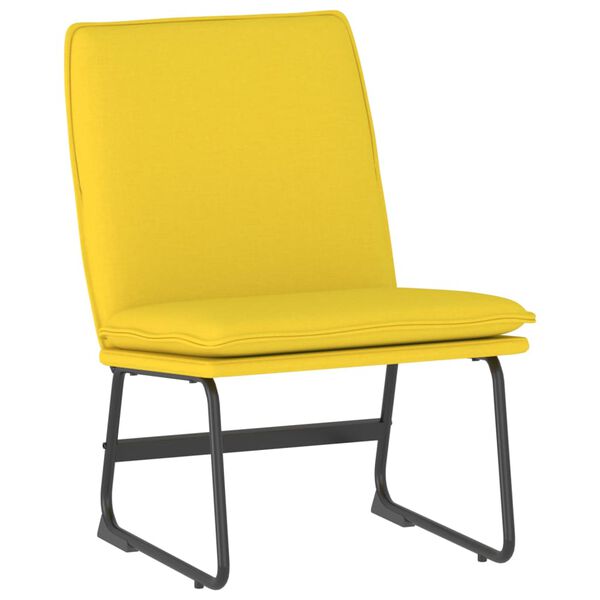 vidaXL Chaise longue Jaune clair 52x75x76 cm Tissu