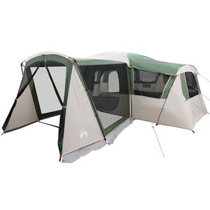 vidaXL Tente familiale 20 personnes 20 personne Vert et blanc