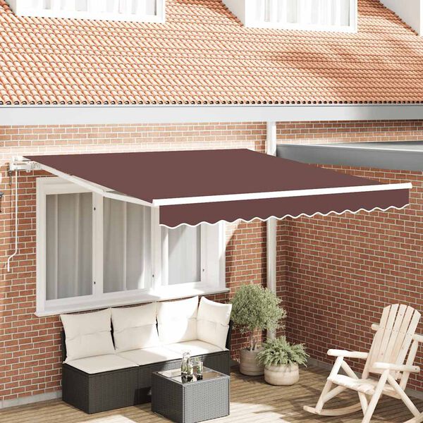 vidaXL Auvent r&eacute;tractable automatique marron 300x250 cm