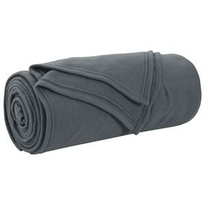 vidaXL plaid Gris fonc&eacute; 270 x 240 cm 0.86 kg Polaire