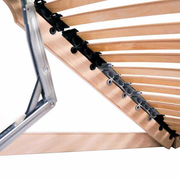 vidaXL Sommier à lattes Marron 120 x 190 cm Bois de hêtre massif