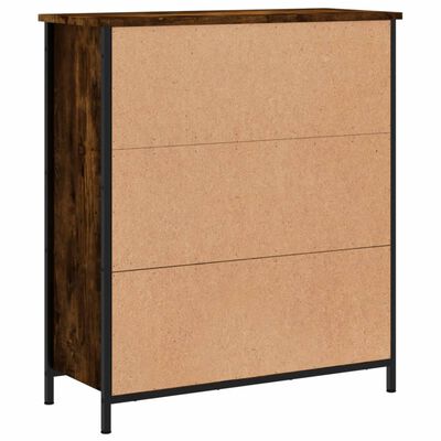 vidaXL Buffet chêne fumé 70x30x80 cm bois d'ingénierie