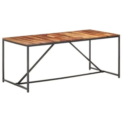 vidaXL Table à manger 180x90x76 cm Bois massif