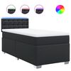 vidaXL Sommier &agrave; lattes de lit avec matelas Noir 90x200 cm Similicuir
