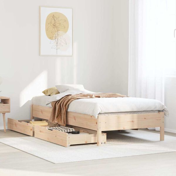 vidaXL Cadre de lit sans matelas 90x200 cm bois de pin massif