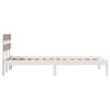 vidaXL Cadre de lit Blanc 75 x 190 cm Bois de pin massif