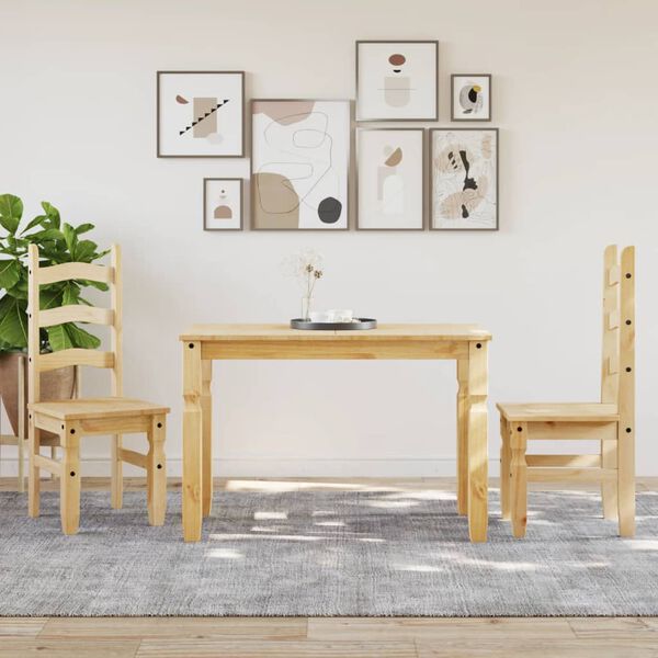 vidaXL Table &agrave; manger Corona 112x60x75 cm bois massif de pin
