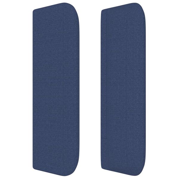 vidaXL T&ecirc;te de lit avec oreilles Bleu 163x16x78/88 cm Tissu