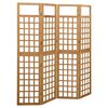 vidaXL Cloison de s&eacute;paration &agrave; 4 panneaux Bois de pin solide 161x180cm