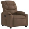 vidaXL Fauteuil inclinable électrique Marron Tissu