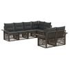 vidaXL Ensemble de canap&eacute; de jardin 7 pc 7-Nombre de places Gris