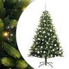 vidaXL Arbre de No&euml;l artificiel en silicone flexible 300 LEDs Vert