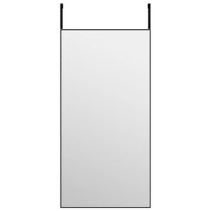 vidaXL Miroir de porte Noir 40x80 cm Verre et aluminium