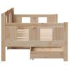 vidaXL Lit de jour avec tiroirs sans matelas 90x190 cm bois massif
