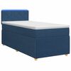 vidaXL Lit boxspring avec matelas Bleu 100 x 200 cm Tissu