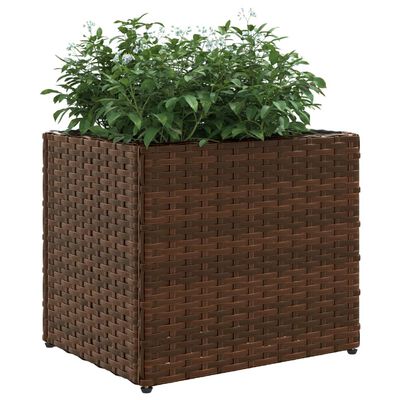 vidaXL Jardinière marron 36x30x32 cm résine tressée