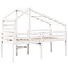 vidaXL Lit haut sans matelas blanc 75x190 cm bois de pin massif
