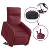 vidaXL Fauteuil inclinable &eacute;lectrique rouge bordeaux tissu