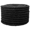 vidaXL Corde en coton 20 mm 100 m Noir 100% Coton