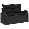 vidaXL Ensemble de Canap&eacute;s avec coussin Noir Polyester