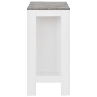 vidaXL Table de bar avec étagère Blanc 110x50x103 cm