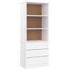 vidaXL Biblioth&egrave;que et tiroirs ALTA blanc 60x35x142 cm bois massif pin