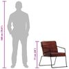 vidaXL Fauteuil Marron fonc&eacute; Cuir v&eacute;ritable