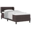 vidaXL Lit &agrave; ressorts avec t&ecirc;te de lit Marron fonc&eacute; 80 x 200 cm tissu