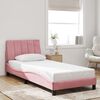 vidaXL Cadre de lit avec LED sans matelas Hanko rose 90x190 cm velours