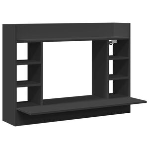 vidaXL Bureau mural noir 105x48x75 cm bois d'ing&eacute;nierie