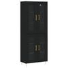 vidaXL Buffet haut Noir 69,5x34x180 cm Bois d'ing&eacute;nierie