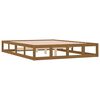 vidaXL Cadre de lit sans matelas marron miel 120x190 cm bois massif