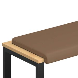 vidaXL Coussin de banc Simili cuir Cappuccino Profondeur 35 cm