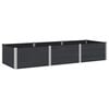 vidaXL Jardini&egrave;re sur&eacute;lev&eacute;e Noir 300 x 100 x 54 cm WPC et Aluminium