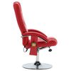 vidaXL Fauteuil de massage avec repose-pieds rouge similicuir