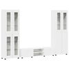 vidaXL Ensemble meuble TV FLORIN 3 pc Blanc Bois d'ing&eacute;nierie