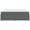 vidaXL Cadre de lit avec matelas Gris fonc&eacute; 200 x 200 cm tissu
