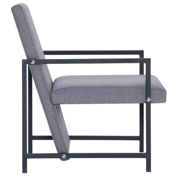 vidaXL Fauteuil gris clair tissu