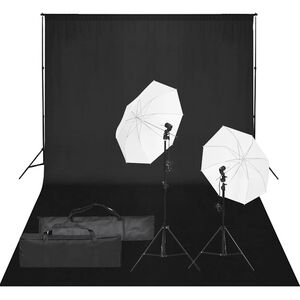 vidaXL Kit de studio photo avec &eacute;clairage et toile de fond